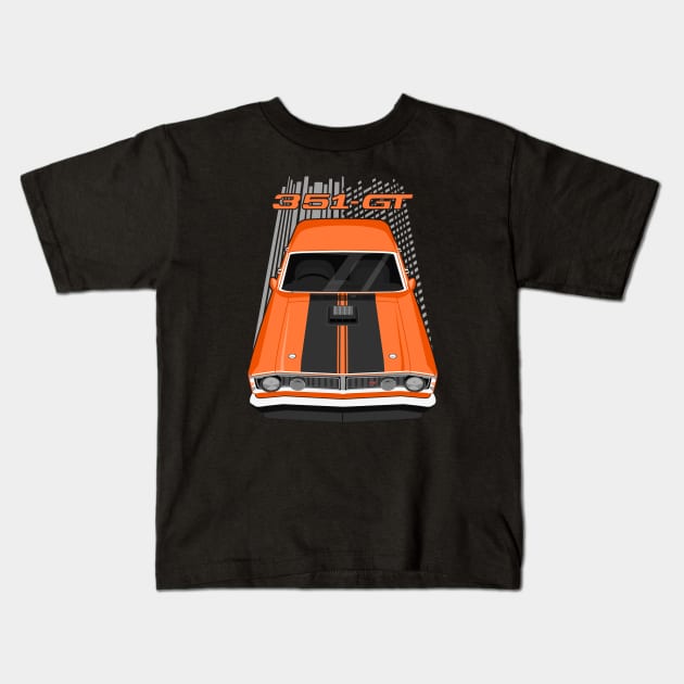 Ford Falcon XY GTHO Phase 3 - Orange Kids T-Shirt by V8social